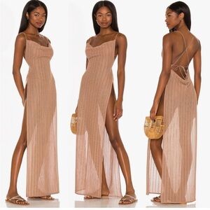 Michael Costello x REVOLVE Shannon Maxi Dress in Nude